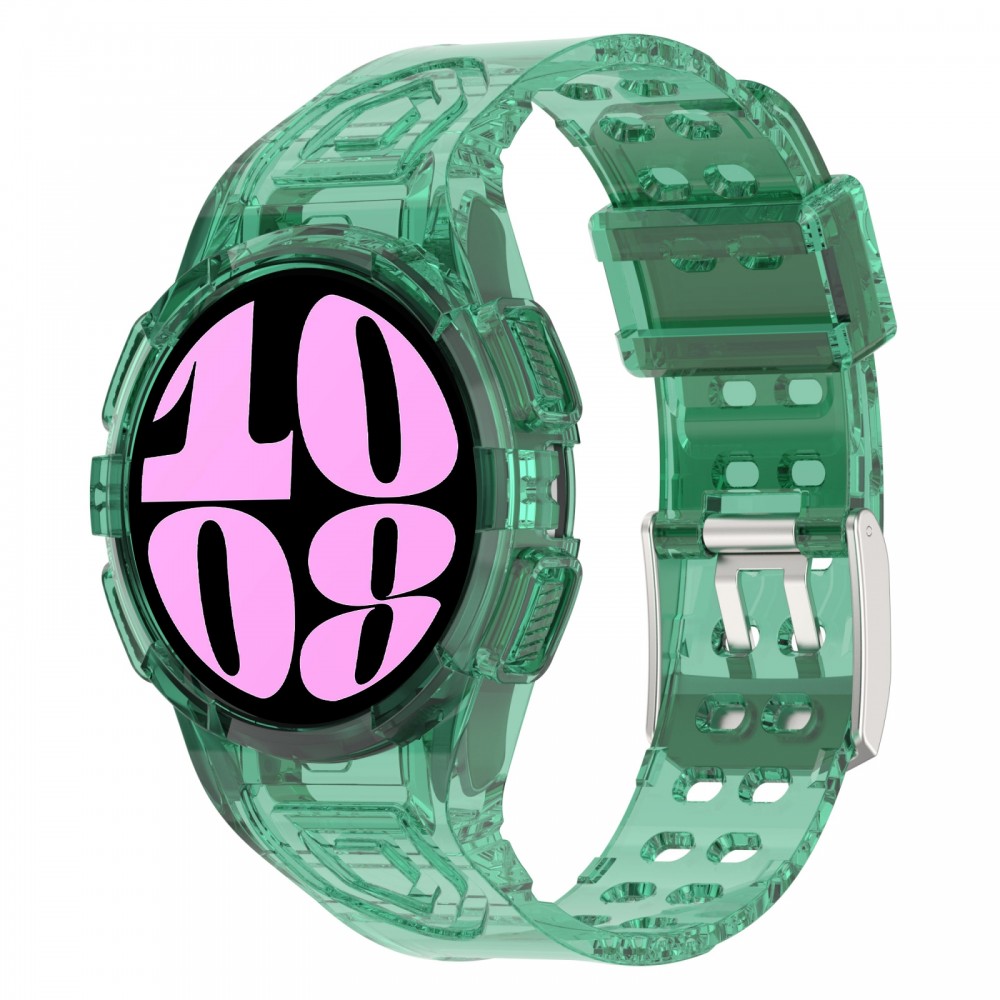 רצועה לשעון - Samsung Galaxy Watch6 40mm עשוי מ - סיליקון בצבע - ירוק שקוף