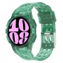 רצועה לשעון - Samsung Galaxy Watch6 40mm עשוי מ - סיליקון בצבע - ירוק שקוף