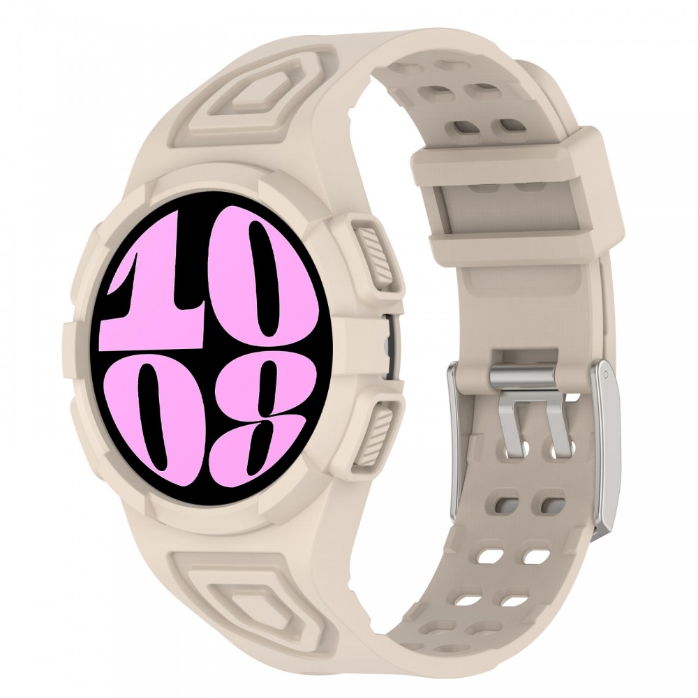 רצועה לשעון - Samsung Galaxy Watch6 40mm עשוי מ - סיליקון בצבע - שנהב לבן