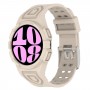 רצועה לשעון - Samsung Galaxy Watch6 40mm עשוי מ - סיליקון בצבע - שנהב לבן