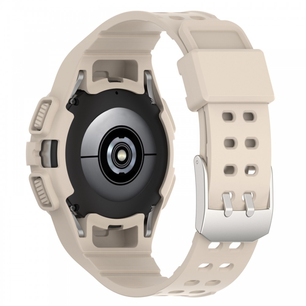 רצועה לשעון - Samsung Galaxy Watch6 40mm עשוי מ - סיליקון בצבע - שנהב לבן