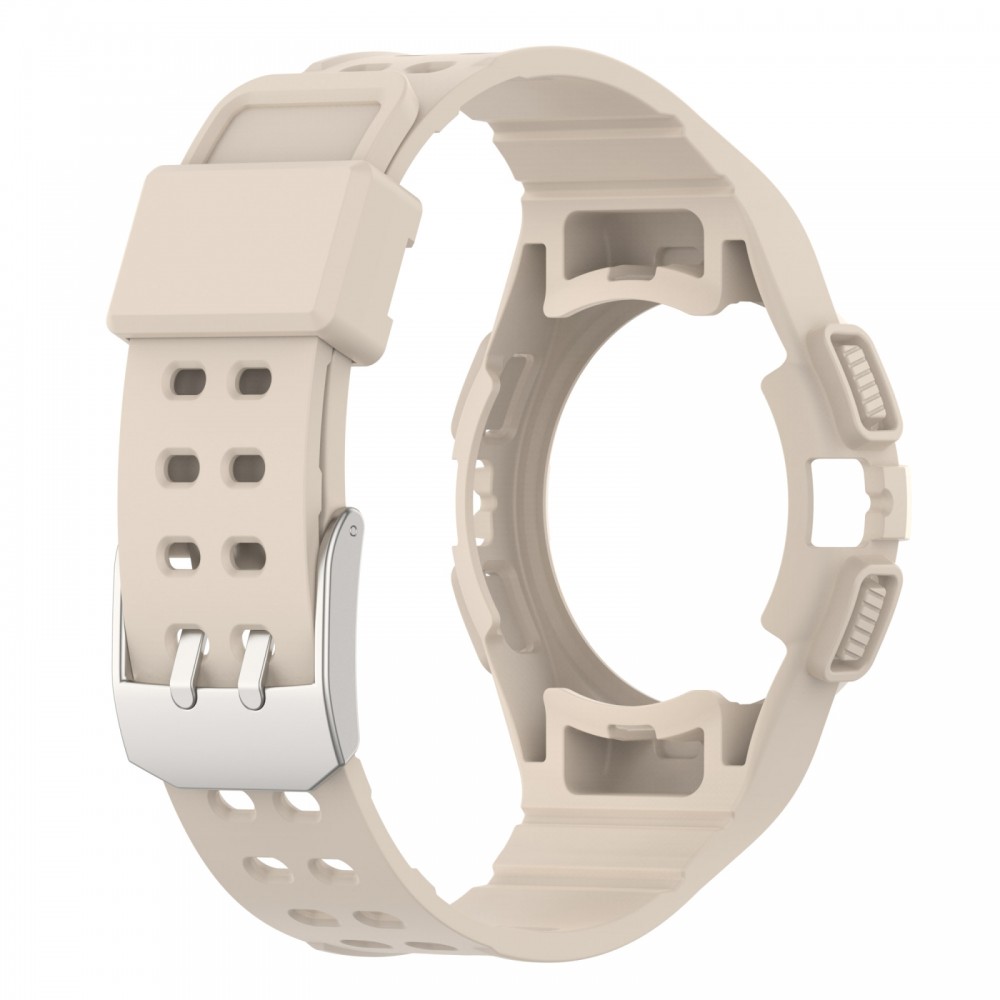 רצועה לשעון - Samsung Galaxy Watch6 40mm עשוי מ - סיליקון בצבע - שנהב לבן