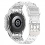 רצועה לשעון - Samsung Galaxy Watch6 44mm עשוי מ - סיליקון בצבע - לבן שקוף