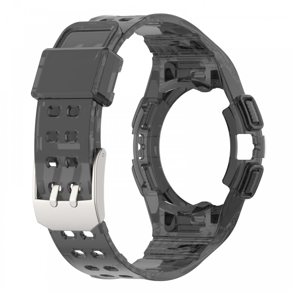 רצועה לשעון - Samsung Galaxy Watch6 44mm עשוי מ - סיליקון בצבע - שחור שקוף