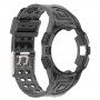 רצועה לשעון - Samsung Galaxy Watch6 44mm עשוי מ - סיליקון בצבע - שחור שקוף