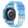 רצועה לשעון - Samsung Galaxy Watch6 44mm עשוי מ - סיליקון בצבע - כחול שקוף