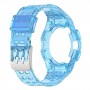 רצועה לשעון - Samsung Galaxy Watch6 44mm עשוי מ - סיליקון בצבע - כחול שקוף