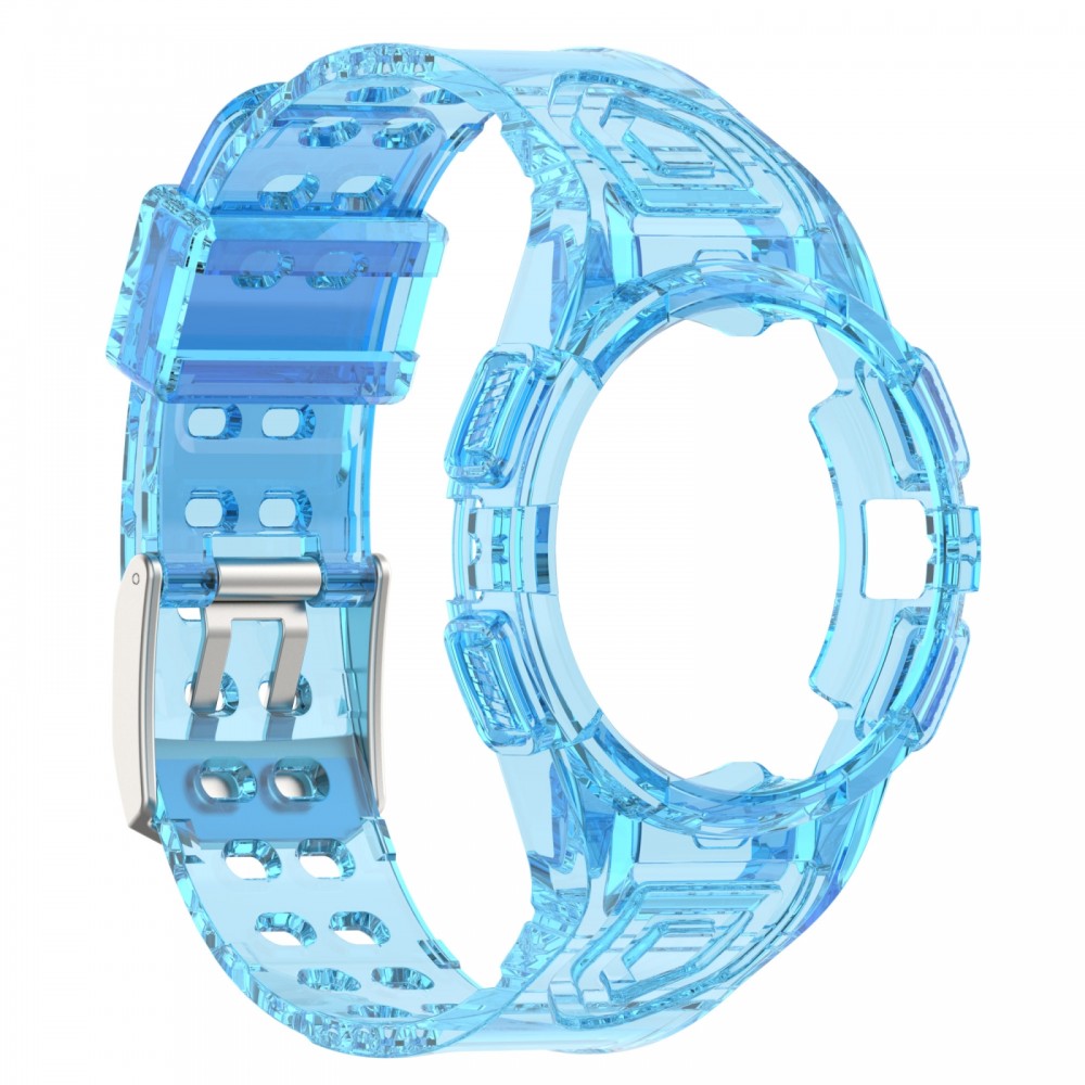 רצועה לשעון - Samsung Galaxy Watch6 44mm עשוי מ - סיליקון בצבע - כחול שקוף