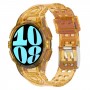 רצועה לשעון - Samsung Galaxy Watch6 44mm עשוי מ - סיליקון בצבע - כתום שקוף