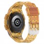 רצועה לשעון - Samsung Galaxy Watch6 44mm עשוי מ - סיליקון בצבע - כתום שקוף
