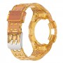 רצועה לשעון - Samsung Galaxy Watch6 44mm עשוי מ - סיליקון בצבע - כתום שקוף