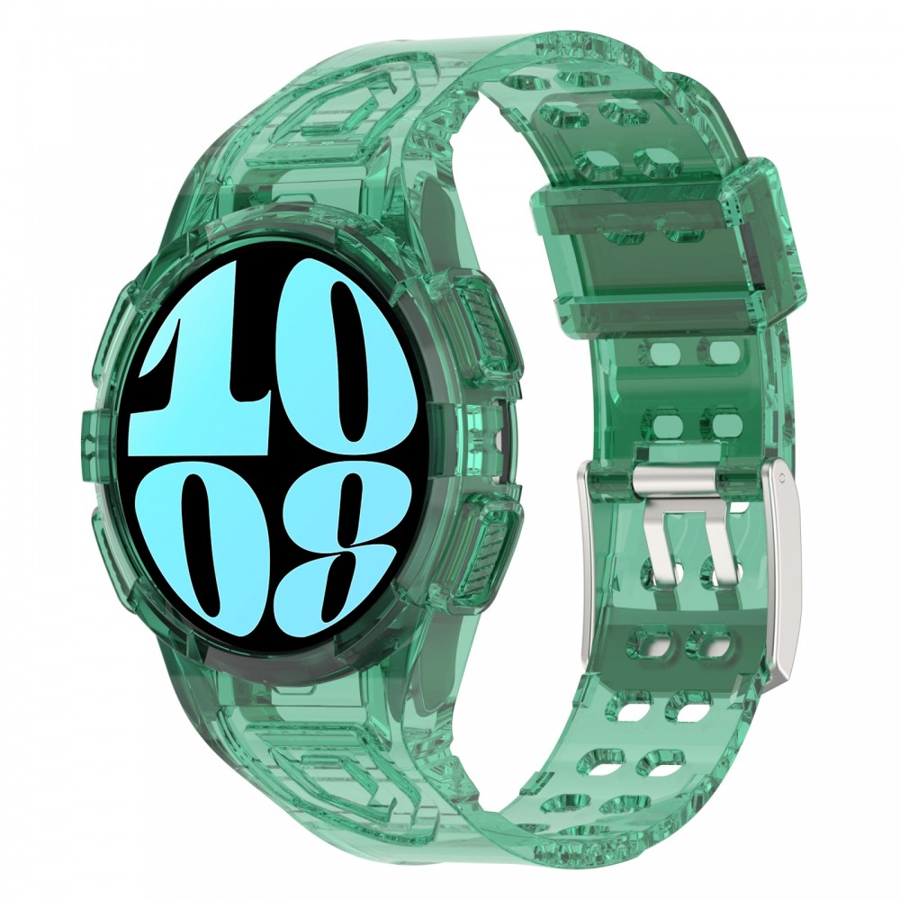 רצועה לשעון - Samsung Galaxy Watch6 44mm עשוי מ - סיליקון בצבע - ירוק שקוף