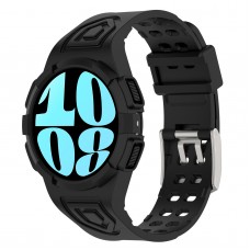 רצועה לשעון - Samsung Galaxy Watch6 44mm עשוי מ - סיליקון בצבע - שחור