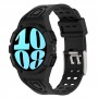 רצועה לשעון - Samsung Galaxy Watch6 44mm עשוי מ - סיליקון בצבע - שחור