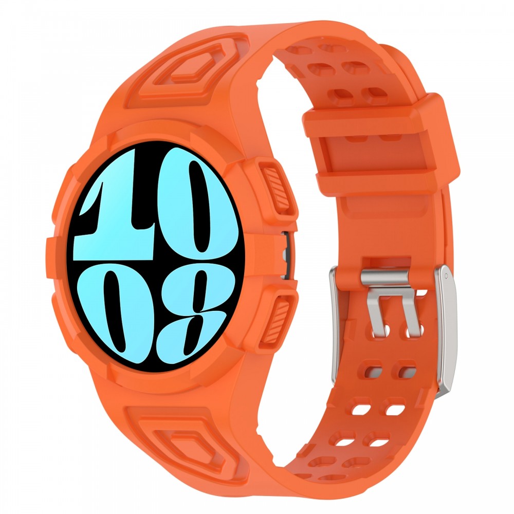 רצועה לשעון - Samsung Galaxy Watch6 44mm עשוי מ - סיליקון בצבע - תפוז
