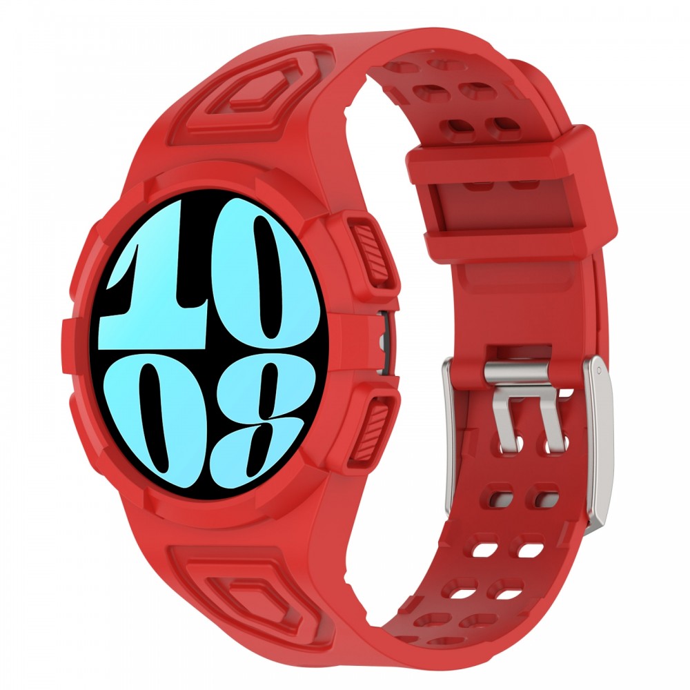 רצועה לשעון - Samsung Galaxy Watch6 44mm עשוי מ - סיליקון בצבע - אדום