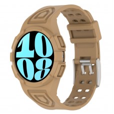 רצועה לשעון - Samsung Galaxy Watch6 44mm עשוי מ - סיליקון בצבע - חום