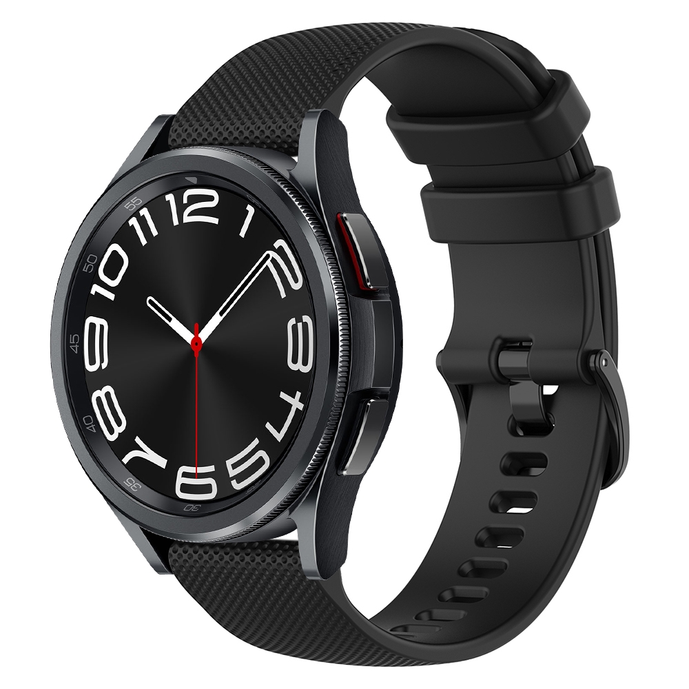 רצועה לשעון - Samsung Galaxy Watch6 Classic 47mm עשוי מ - סיליקון בצבע - שחור