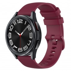 רצועה לשעון - Samsung Galaxy Watch6 Classic 47mm עשוי מ - סיליקון בצבע - יין אדום