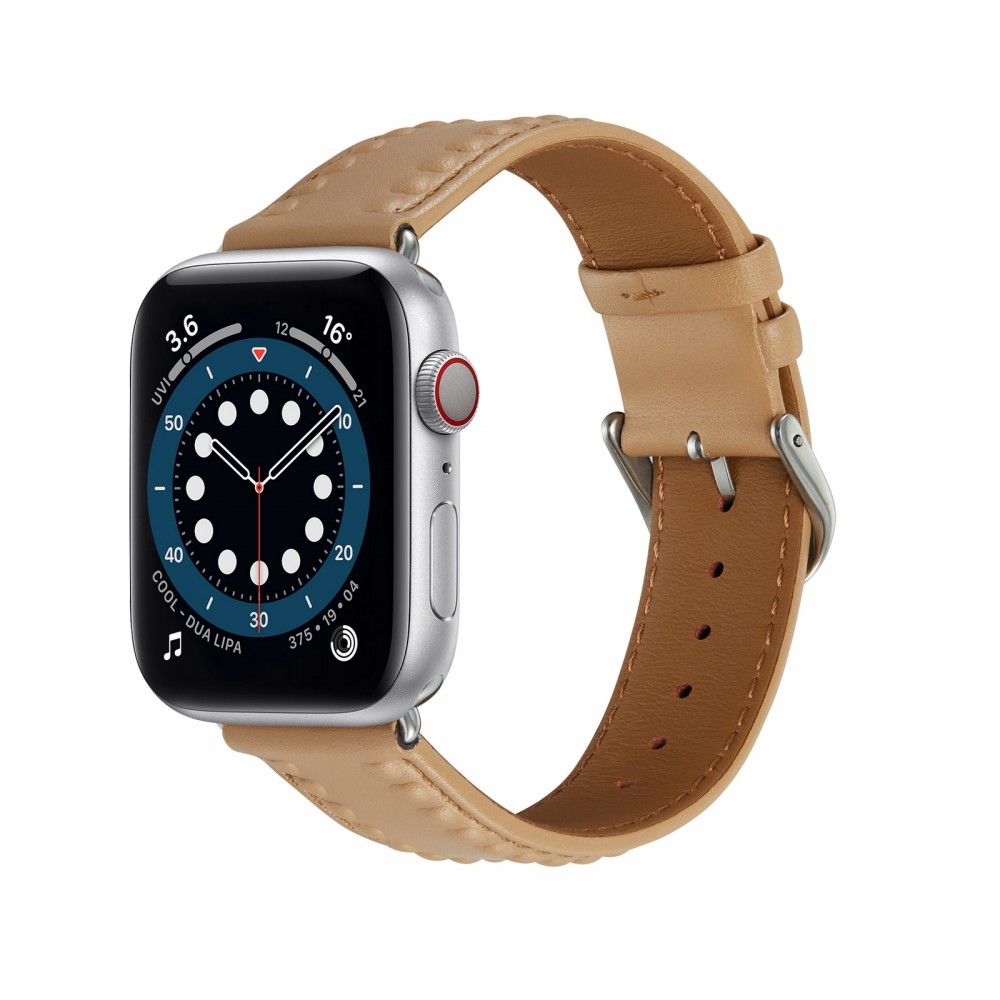 רצועה לשעון - Apple Watch SE (2022) 40mm עשוי מ - עור בצבע - חָקִי