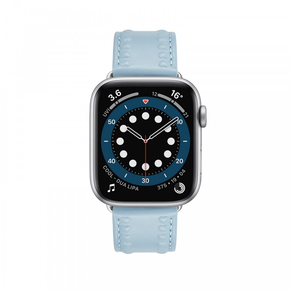 רצועה לשעון - Apple Watch SE (2022) 40mm עשוי מ - עור בצבע - כחול