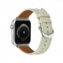 רצועה לשעון - Apple Watch SE (2022) 40mm עשוי מ - עור בצבע - לבן חלבי