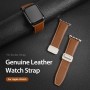 רצועה לשעון - Apple Watch SE (2022) 44mm עשוי מ - עור בצבע - חום