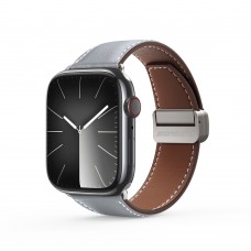 רצועה לשעון - Apple Watch SE (2022) 44mm עשוי מ - עור בצבע - אפור