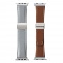 רצועה לשעון - Apple Watch SE (2022) 44mm עשוי מ - עור בצבע - אפור