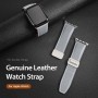 רצועה לשעון - Apple Watch SE (2022) 44mm עשוי מ - עור בצבע - אפור