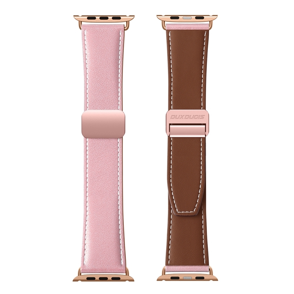 רצועה לשעון - Apple Watch SE (2022) 44mm עשוי מ - עור בצבע - ורוד