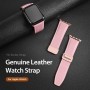 רצועה לשעון - Apple Watch SE (2022) 44mm עשוי מ - עור בצבע - ורוד