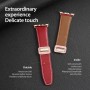 רצועה לשעון - Apple Watch SE (2022) 44mm עשוי מ - עור בצבע - אדום