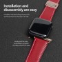 רצועה לשעון - Apple Watch SE (2022) 44mm עשוי מ - עור בצבע - אדום