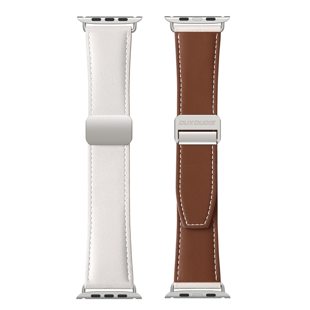 רצועה לשעון - Apple Watch SE (2022) 44mm עשוי מ - עור בצבע - לבן