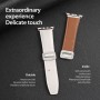 רצועה לשעון - Apple Watch SE (2022) 44mm עשוי מ - עור בצבע - לבן