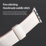 רצועה לשעון - Apple Watch SE (2022) 44mm עשוי מ - עור בצבע - לבן