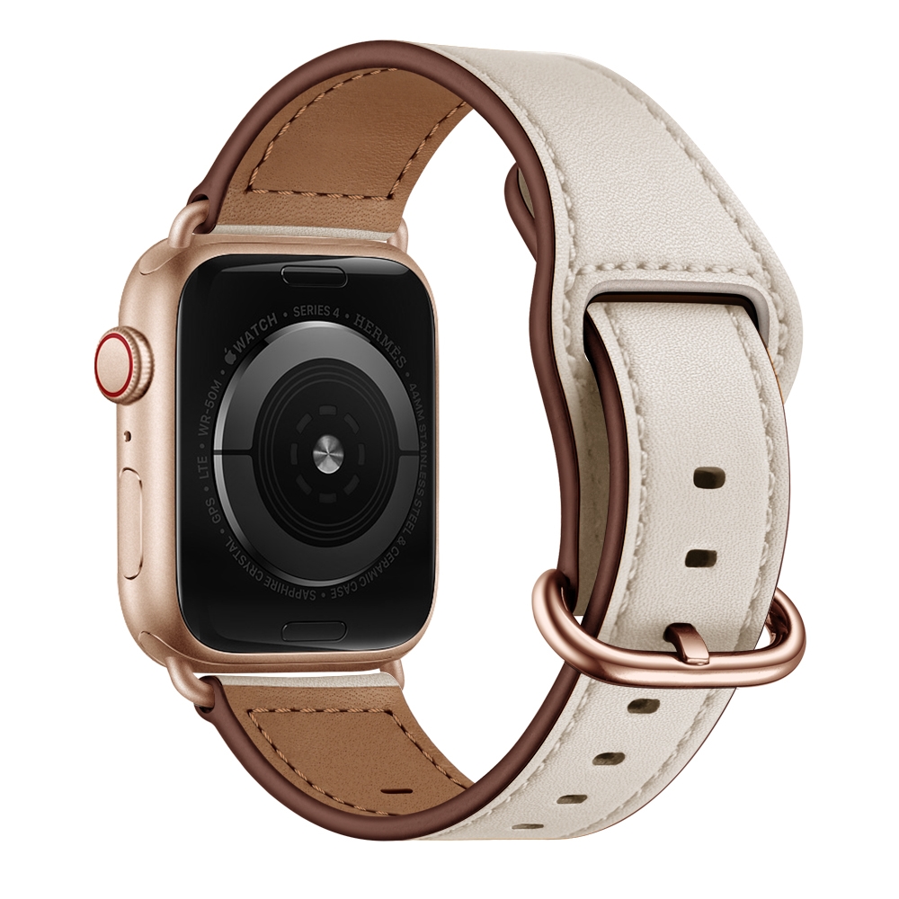 רצועה לשעון - Apple Watch Series 9 41mm עשוי מ - עור בצבע - באז