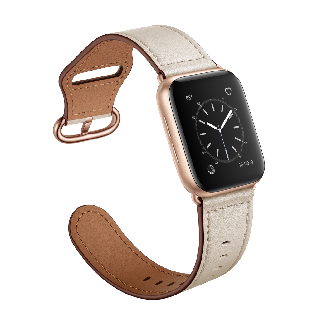 רצועה לשעון - Apple Watch Series 9 41mm עשוי מ - עור בצבע - באז