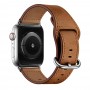 רצועה לשעון - Apple Watch Series 9 45mm עשוי מ - עור בצבע - מרקם סוס משוגע חום אדום