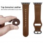 רצועה לשעון - Apple Watch Series 9 45mm עשוי מ - עור בצבע - מרקם סוס משוגע חום כהה