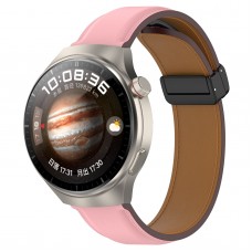 רצועה לשעון - Huawei Watch 4 עשוי מ - עור בצבע - ורוד