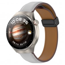 רצועה לשעון - Huawei Watch 4 עשוי מ - עור בצבע - אפור
