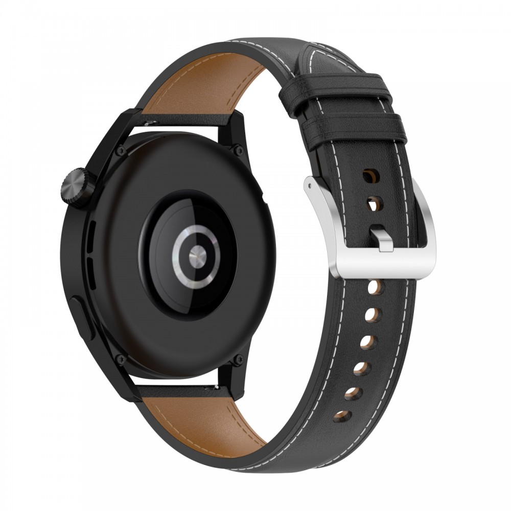 רצועה לשעון - Huawei Watch GT 3 42mm עשוי מ - עור בצבע - שחור