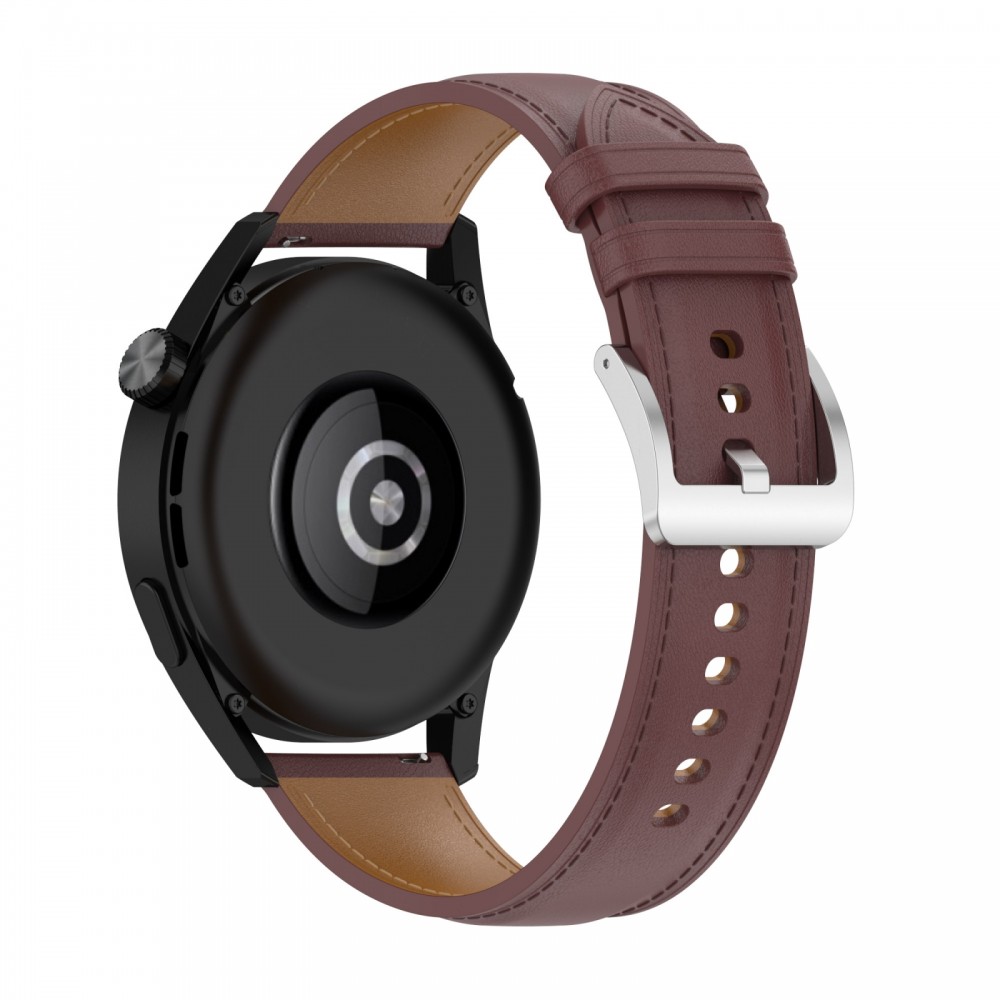 רצועה לשעון - Huawei Watch GT 3 42mm עשוי מ - עור בצבע - חום כהה