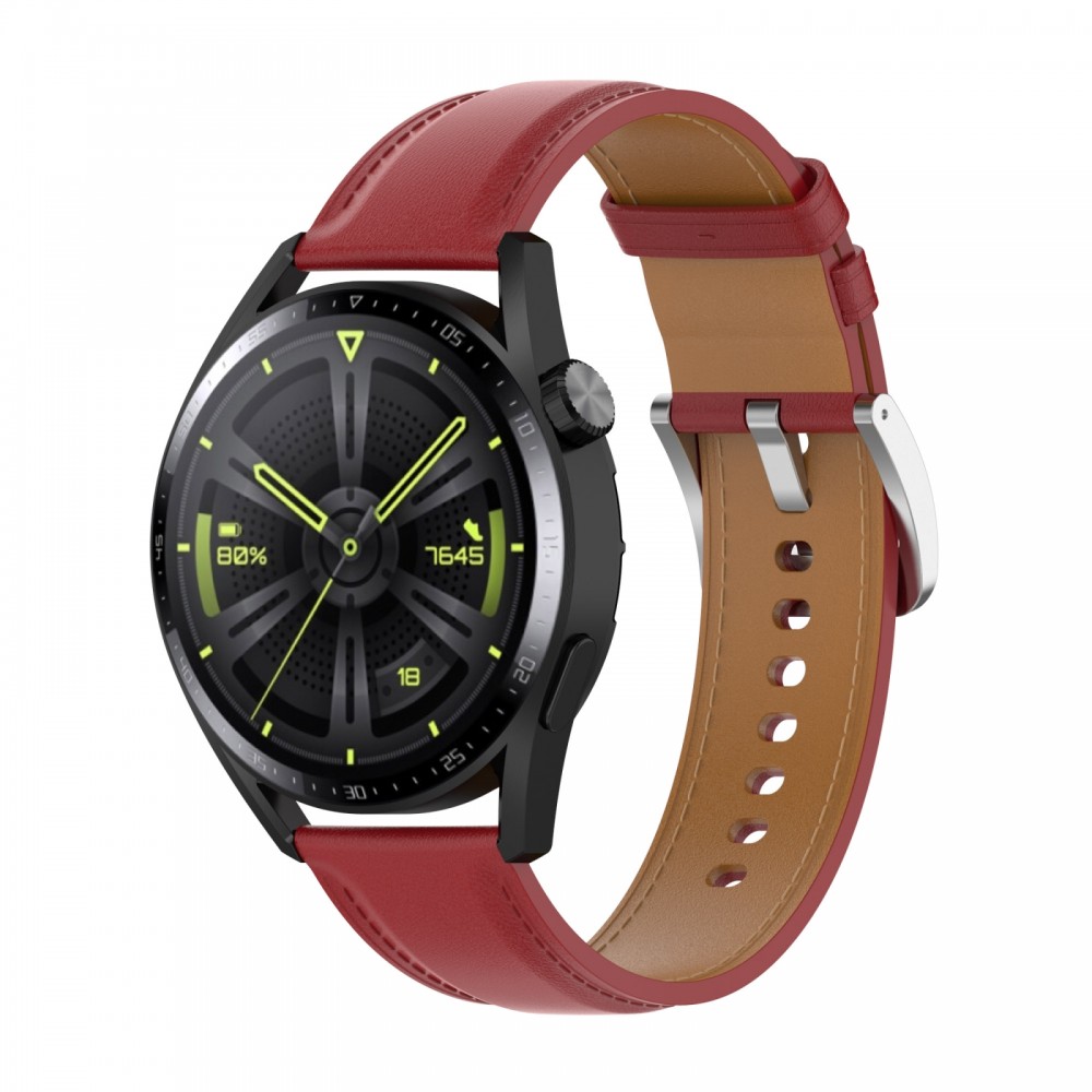 רצועה לשעון - Huawei Watch GT 3 42mm עשוי מ - עור בצבע - אדום