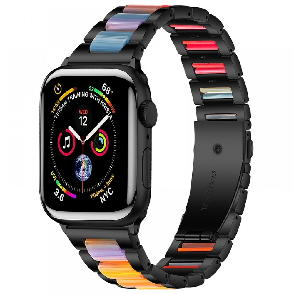רצועה לשעון - Apple Watch Series 9 41mm עשוי מ - מתכת בצבע - שחור