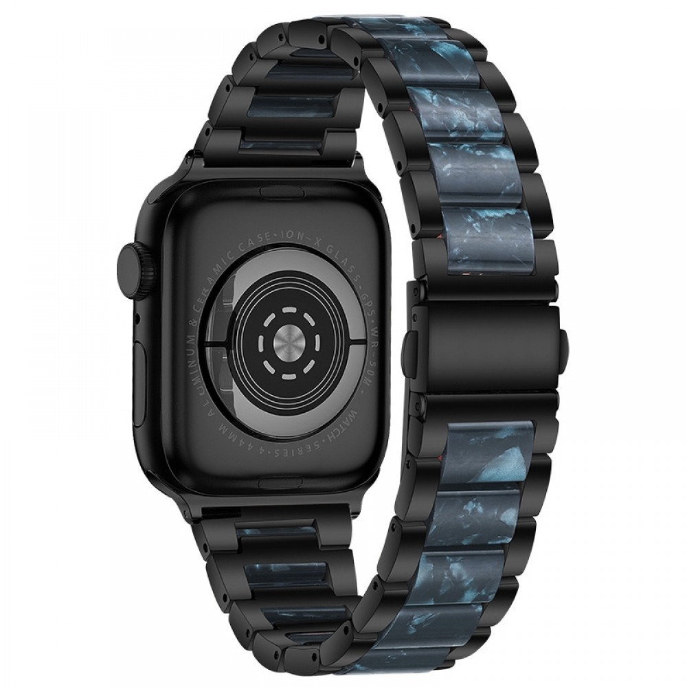 רצועה לשעון - Apple Watch Series 9 41mm עשוי מ - מתכת בצבע - כחול שחור