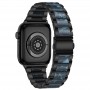 רצועה לשעון - Apple Watch Series 9 41mm עשוי מ - מתכת בצבע - כחול שחור