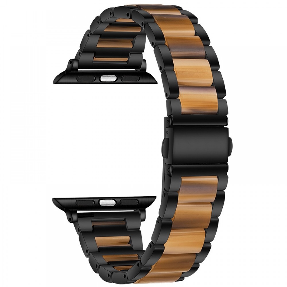 רצועה לשעון - Apple Watch Series 9 41mm עשוי מ - מתכת בצבע - חום שחור